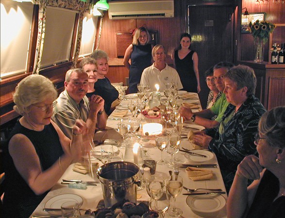 Captain's Dinner ... last night aboard the Athos.