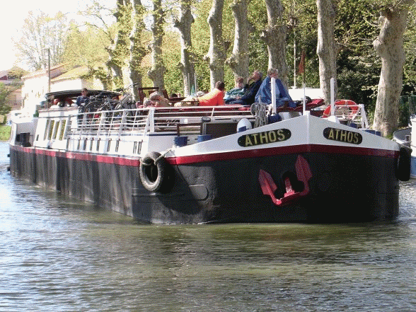 Athos Cruising on the Canal du Midi near Beziers