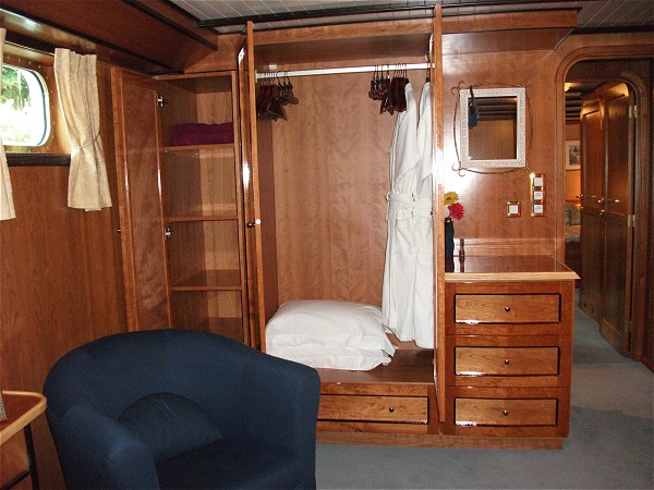 Each cabin aboard the C'est la Vie has a large
armoir with ample storage