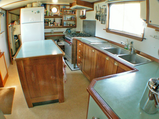 The Clair de Lune's galley.
