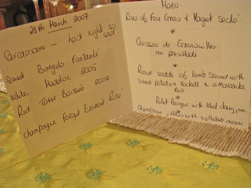 Samples of Emma's magnificent cuisine.