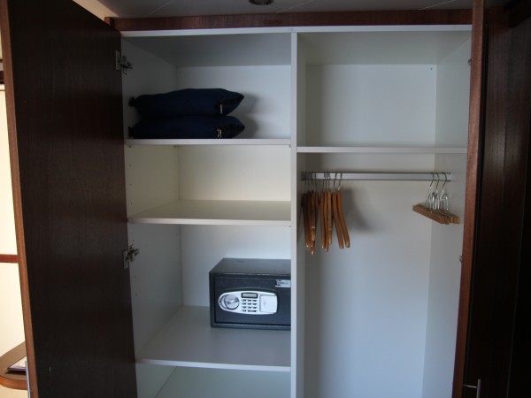 All cabins aboard the Panache have a spacious
armoire with private safe