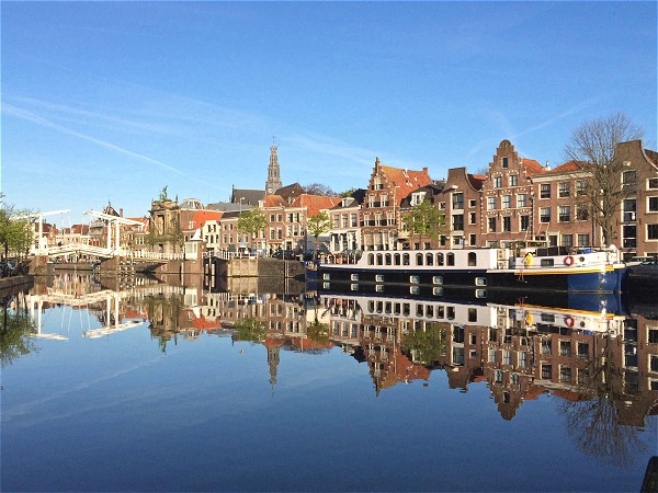Panache moored in the historic city
of Haarlem
