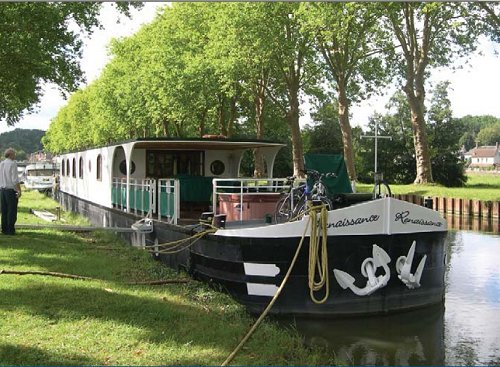 Renaissance (formerly La Bonne Humeur) moored in Burgundy.