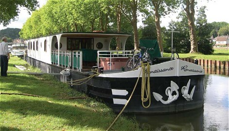 Renaissance, moored in Burgundy.