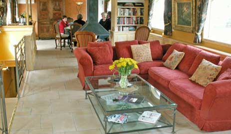 The elegant salon aboard the Renaissance.