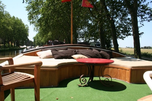 The new forward deck lounge, adjacent to the spa pool aboard the Tango.