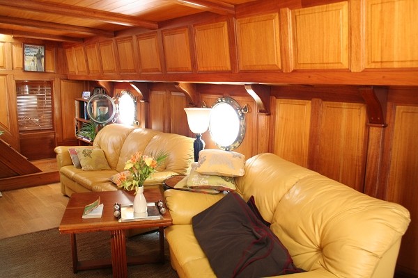 The salon aboard the Tango.