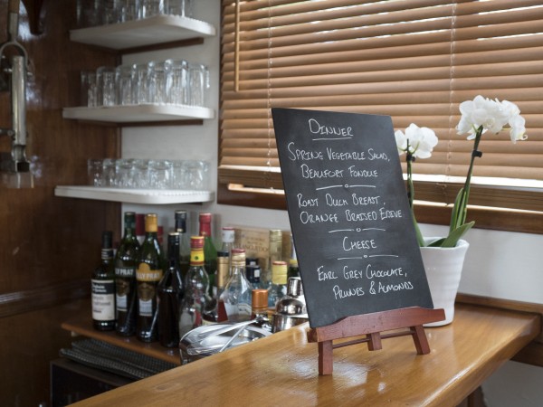 The bar on board the Anjodi