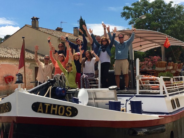 A very joyous family reunion cruising on the
Athos!