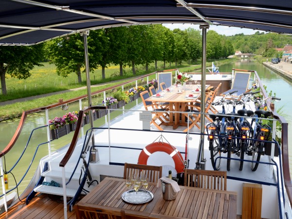 The spacious deck on La Belle Epoque