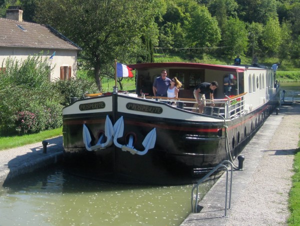 The Ultra Deluxe 8-passenger hotel barge Prosperite