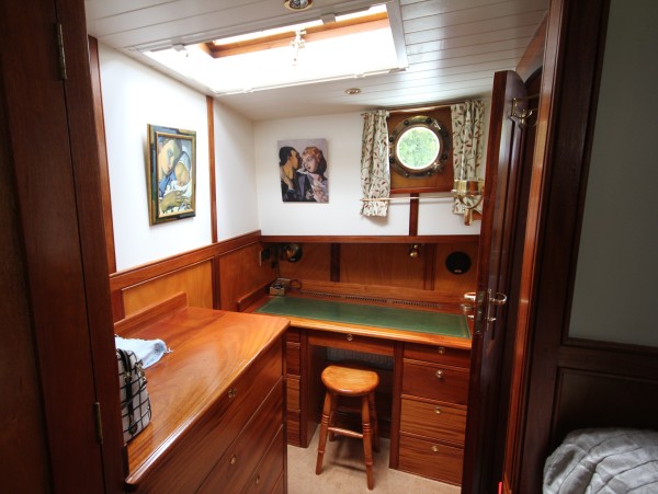 Both cabins have a nice desk with chair and ample
storage